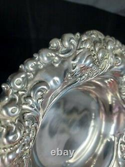 Alvin Art Nouveau Repousse STERLING 925 Silver Bowl Nut Dish Bon #464 Tiny Dent