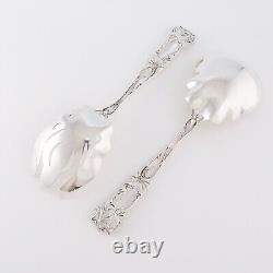 Alvin Art Nouveau Sterling Silver Salad Serving Set Bridal Rose 1903