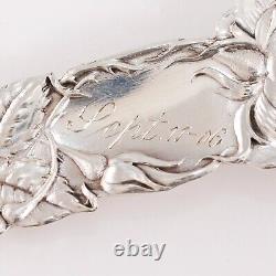 Alvin Art Nouveau Sterling Silver Salad Serving Set Bridal Rose 1903