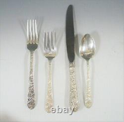 Alvin BRIDAL BOUQUET Sterling Four Piece Place Setting Modern Handle Knife