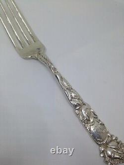 Alvin BRIDAL ROSE Sterling Silver DINNER FORK Monogrammed 7-3/8