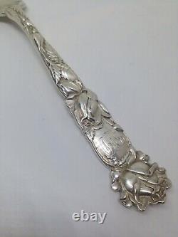 Alvin BRIDAL ROSE Sterling Silver DINNER FORK Monogrammed 7-3/8