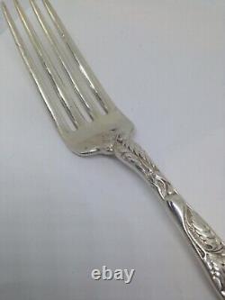 Alvin BRIDAL ROSE Sterling Silver DINNER FORK Monogrammed 7-3/8