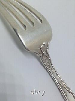 Alvin BRIDAL ROSE Sterling Silver DINNER FORK Monogrammed 7-3/8