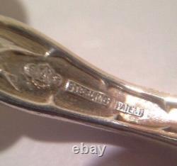 Alvin BRIDAL ROSE Sterling Silver DINNER FORK Monogrammed 7-3/8