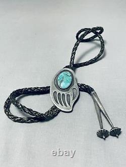 Alvin Boy Vintage Navajo Royston Turquoise Sterling Silver Bolo Signed