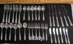 Alvin Bridal Bouquet 1932 Sterling Flatware set 36 pcs Mono On Back
