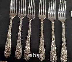 Alvin Bridal Bouquet 1932 Sterling Flatware set 36 pcs Mono On Back