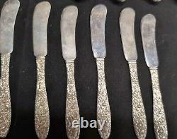 Alvin Bridal Bouquet 1932 Sterling Flatware set 36 pcs Mono On Back