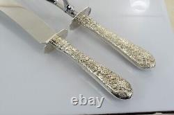 Alvin Bridal Bouquet Large Carving Set in Sterling Silver No Mono