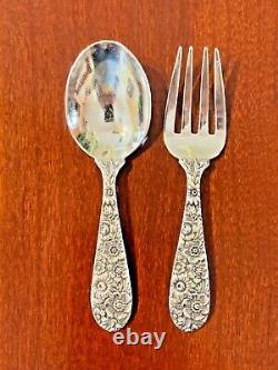 Alvin, Bridal Bouquet, Sterling, Baby Fork and Spoon Set 3 3/4, ca. 1935