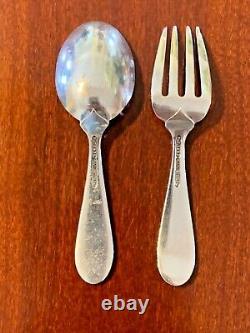 Alvin, Bridal Bouquet, Sterling, Baby Fork and Spoon Set 3 3/4, ca. 1935