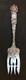 Alvin Bridal Rose Cold Meat Serving Fork Sterling Silver E Monogram 7 3/4