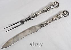 Alvin Bridal Rose Large Carving Set Sterling Silver No Mono