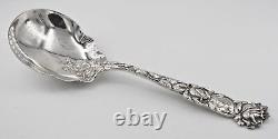 Alvin Bridal Rose Pattern Sterling Solid Salad Berry Spoon 9-1/8 Monogrammed