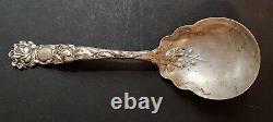 Alvin Bridal Rose Sm Casserole Salad Berry Serving Spoon Sterling Silver 7½