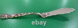 Alvin Bridal Rose Sterling Master Spreader Butter Knife 7 1/4 Serving