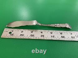 Alvin Bridal Rose Sterling Master Spreader Butter Knife 7 1/4 Serving