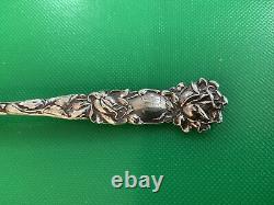 Alvin Bridal Rose Sterling Master Spreader Butter Knife 7 1/4 Serving