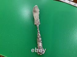 Alvin Bridal Rose Sterling Master Spreader Butter Knife 7 1/4 Serving