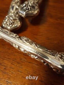 Alvin Bridal Rose Sterling Silver Handle Carving Set of 3 Large 14 3/8