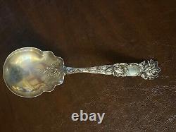 Alvin Bridal Rose Sterling Silver Serving Spoon 9 in initial B 116 gr