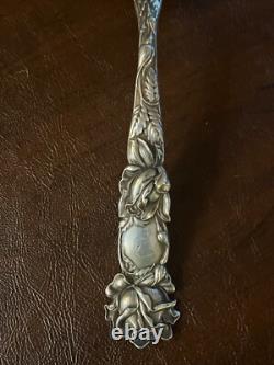 Alvin Bridal Rose Sterling Silver Serving Spoon 9 in initial B 116 gr