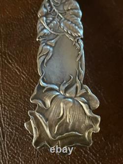 Alvin Bridal Rose Sterling Silver Serving Spoon 9 in initial B 116 gr