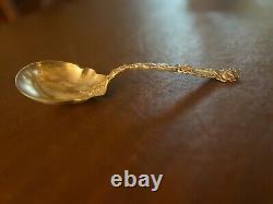Alvin Bridal Rose Sterling Silver Serving Spoon 9 in initial B 116 gr