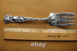Alvin Bridal Rose sterling silver medium cold meat fork1905Art Nouveau floral
