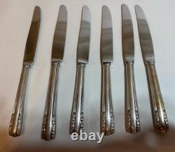 Alvin Chapel Bells 6 sterling silver butter knives