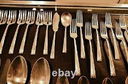 Alvin Chapel Bells 925 Sterling Silver 49 Piece Flatware Set