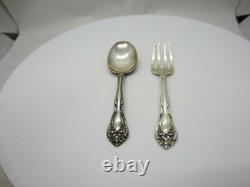 Alvin Chateau Rose Sterling Silver Baby Fork and Spoon Set