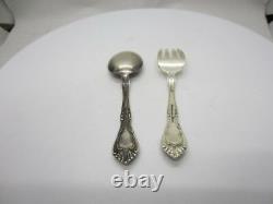 Alvin Chateau Rose Sterling Silver Baby Fork and Spoon Set