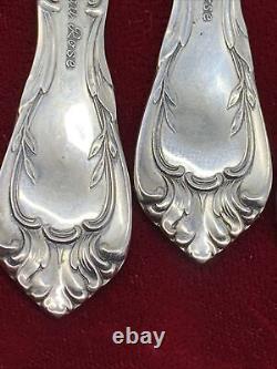 Alvin Chateau Rose Sterling Silver Flat Butter Knives NO Monogram SET OF 8