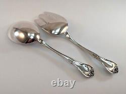 Alvin Chateau Rose Sterling Silver Large Salad Serving Set No Monograms