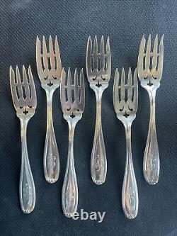 Alvin Co. Sterling Silver William Penn 6 Salad Fork Set Of 6 Monogram B