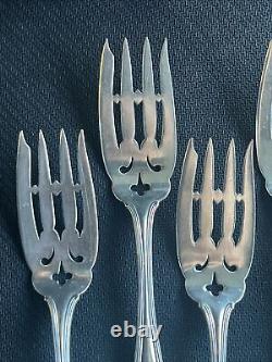 Alvin Co. Sterling Silver William Penn 6 Salad Fork Set Of 6 Monogram B
