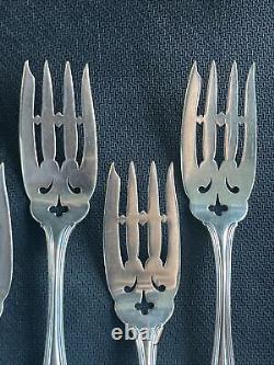Alvin Co. Sterling Silver William Penn 6 Salad Fork Set Of 6 Monogram B
