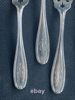 Alvin Co. Sterling Silver William Penn 6 Salad Fork Set Of 6 Monogram B