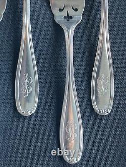 Alvin Co. Sterling Silver William Penn 6 Salad Fork Set Of 6 Monogram B