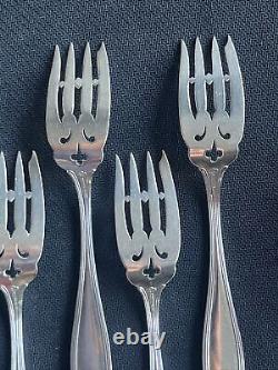 Alvin Co. Sterling Silver William Penn 6 Salad Fork Set Of 6 Monogram B