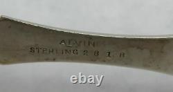 Alvin Custom Sterling Silver Reticulated 4 3/4 Asparagus Tongs #2818