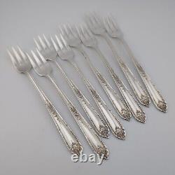Alvin Della Robbia Sterling Silver Cocktail Forks 5 3/4 Set of 8