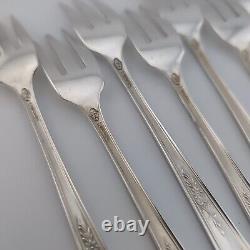 Alvin Della Robbia Sterling Silver Cocktail Forks 5 3/4 Set of 8