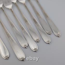 Alvin Della Robbia Sterling Silver Cocktail Forks 5 3/4 Set of 8