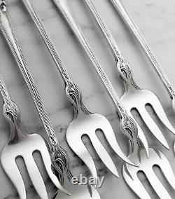 Alvin Fleur de Lis Sterling Silver Seafood Cocktail Forks Set of 6