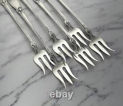 Alvin Fleur de Lis Sterling Silver Seafood Cocktail Forks Set of 6