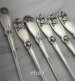 Alvin Fleur de Lis Sterling Silver Seafood Cocktail Forks Set of 6