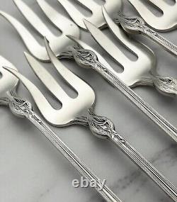 Alvin Fleur de Lis Sterling Silver Seafood Cocktail Forks Set of 6